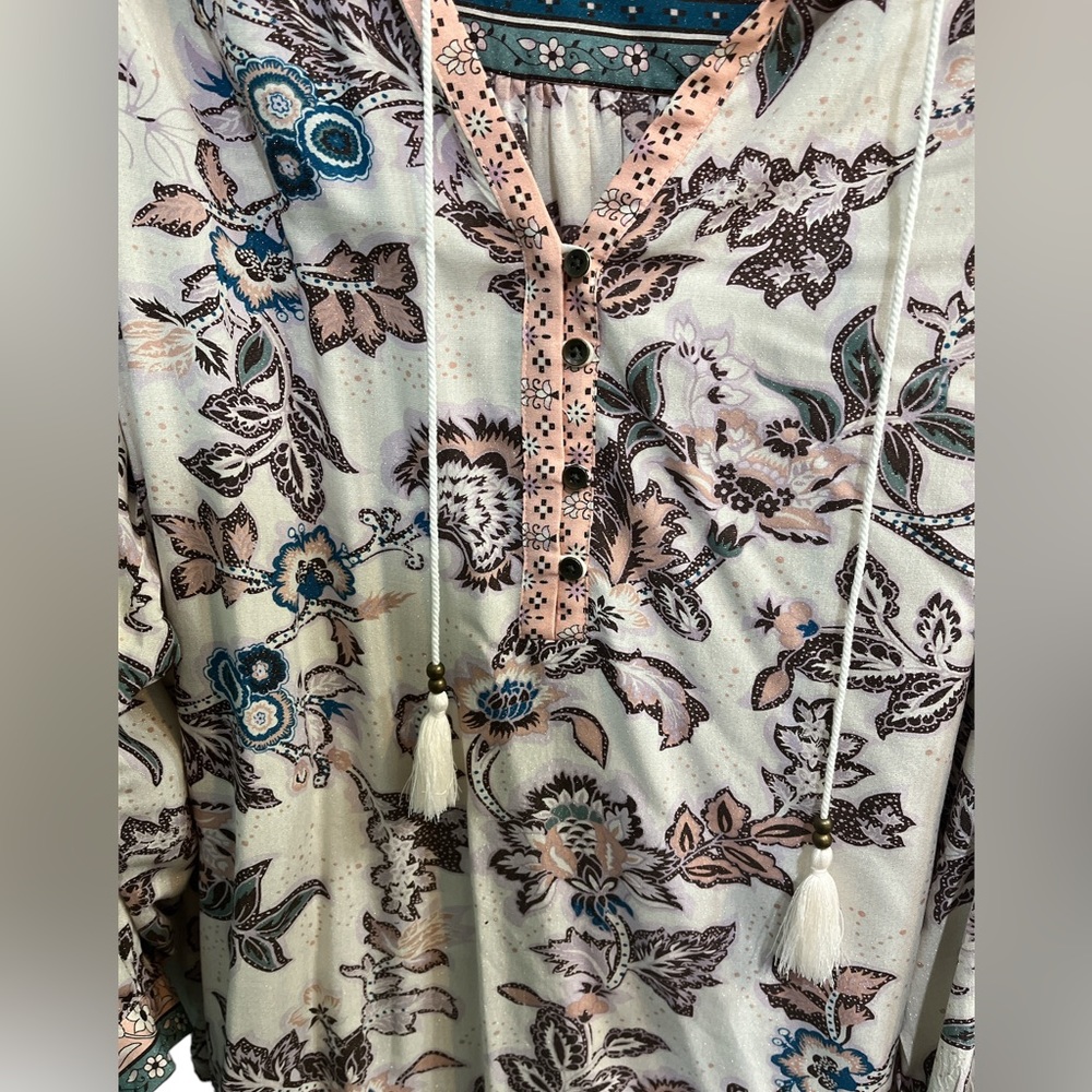 NWOT Good Hart (Matilda Jane) Floral Blouse ~ Size Large - Picture 4 of 8